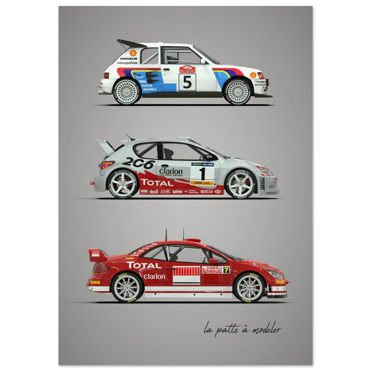 French Family Car Poster - Vintage Automotive Art Print