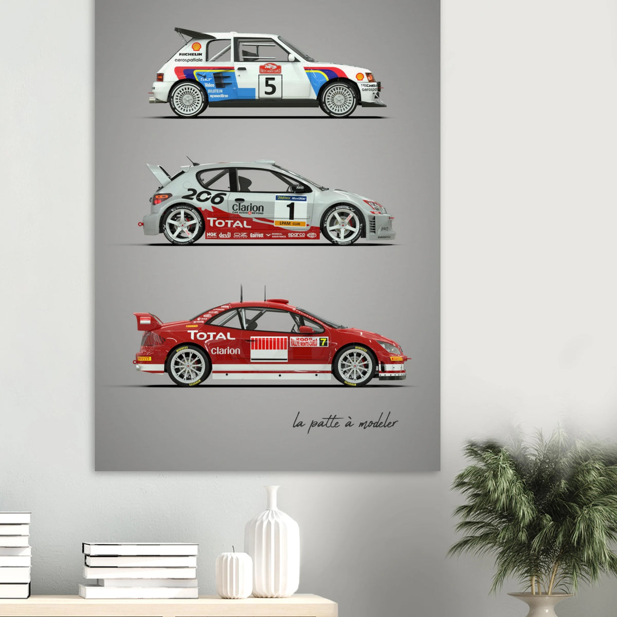 French Family Car Poster - Vintage Automotive Art Print