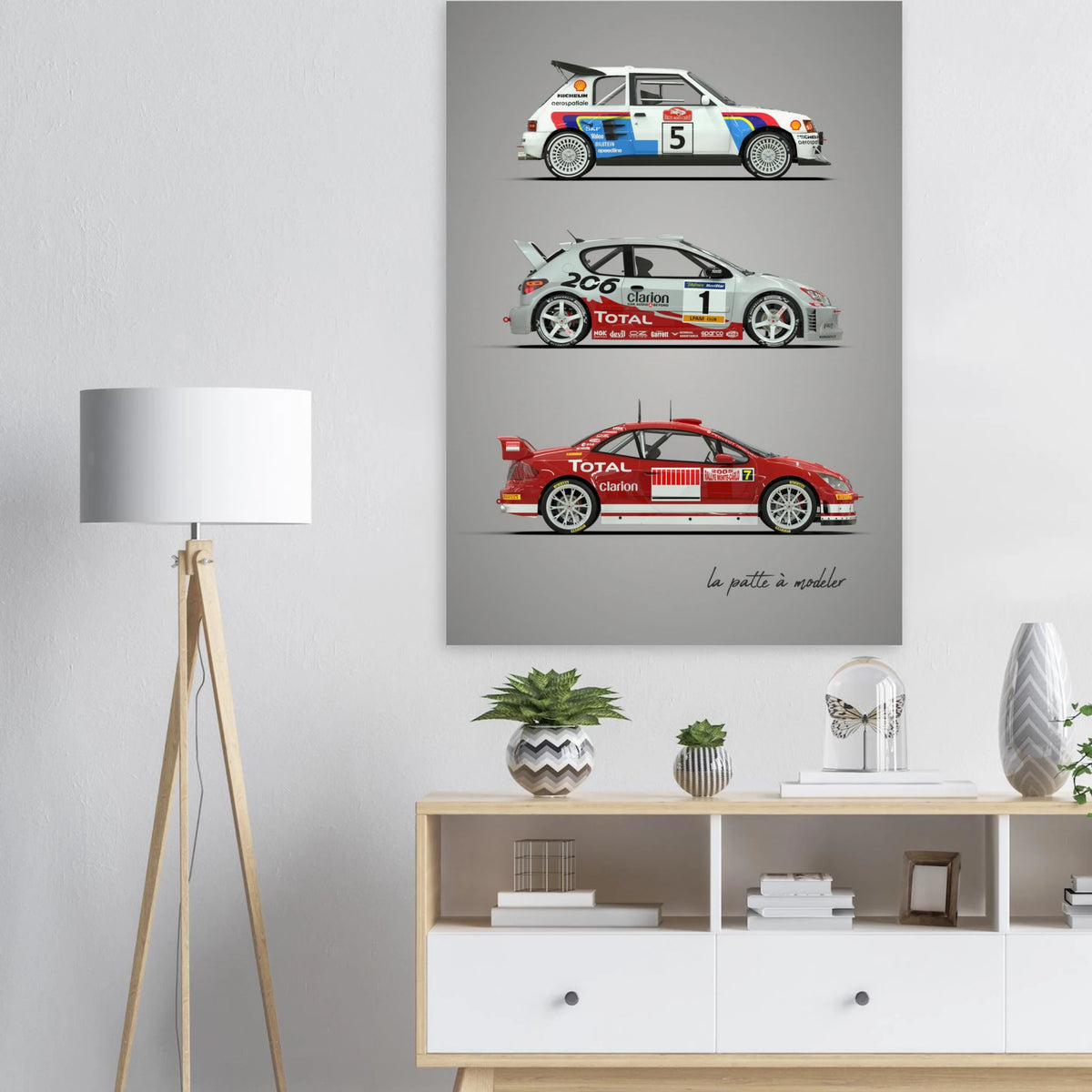 French Family Car Poster - Vintage Automotive Art Print