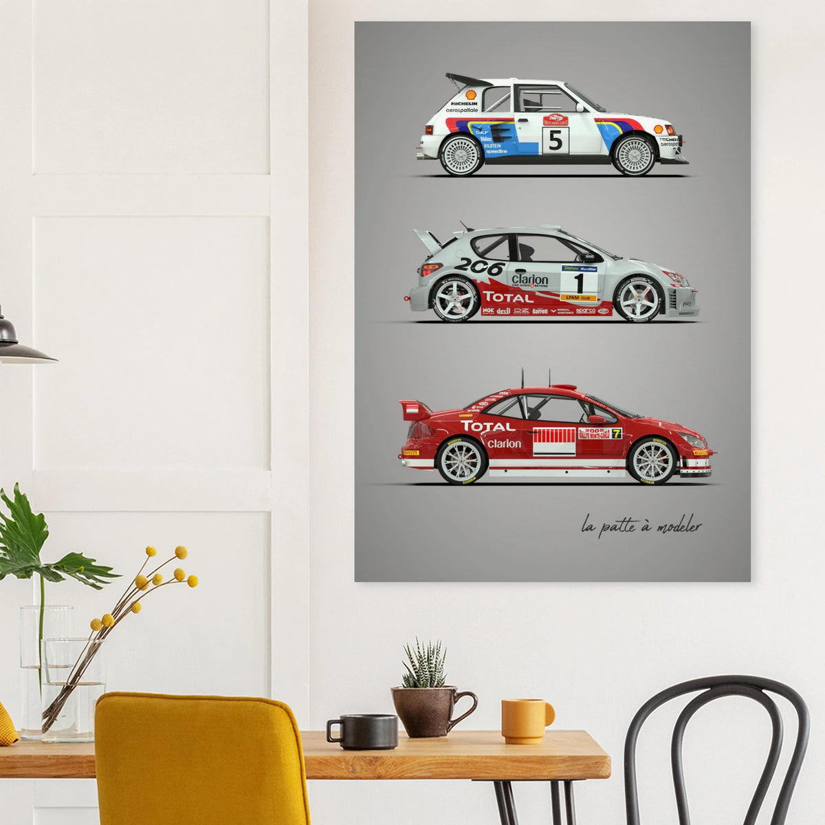 French Family Car Poster - Vintage Automotive Art Print