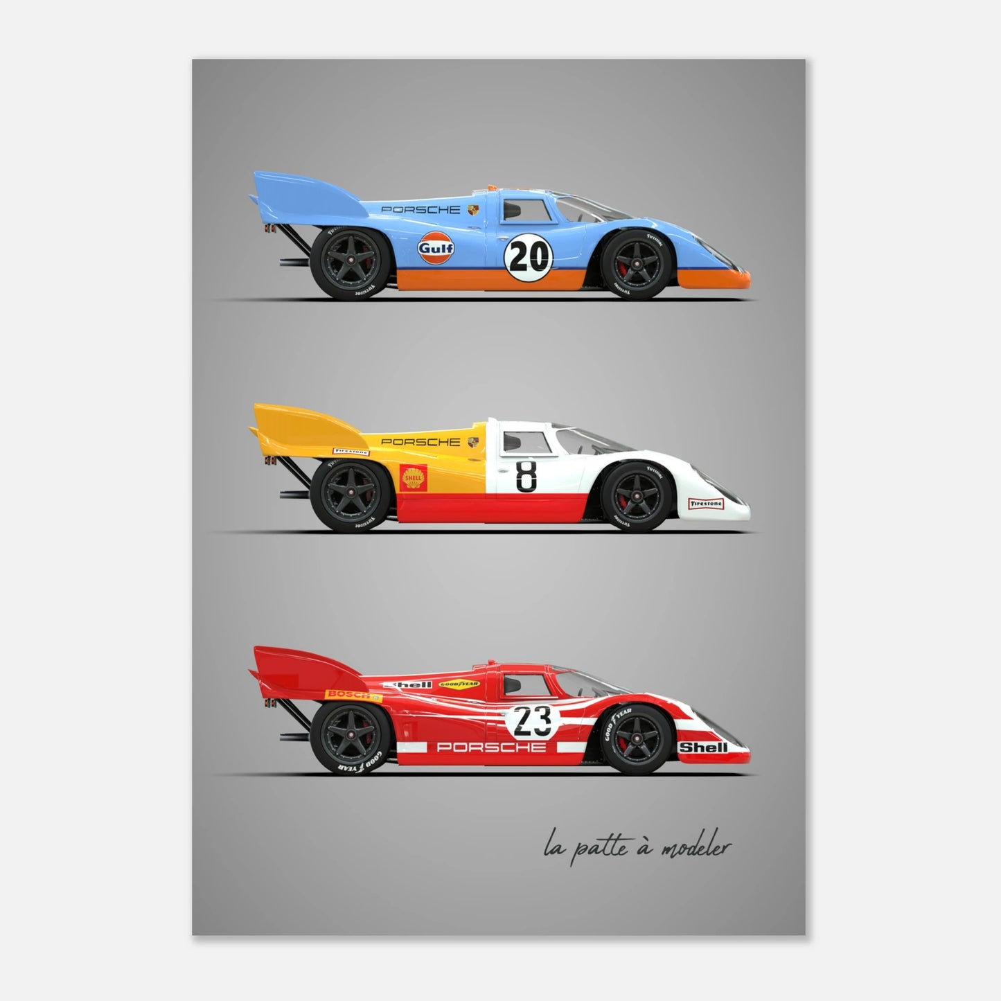 German Endurance Car Aluminum Print - Racing Heritage Art