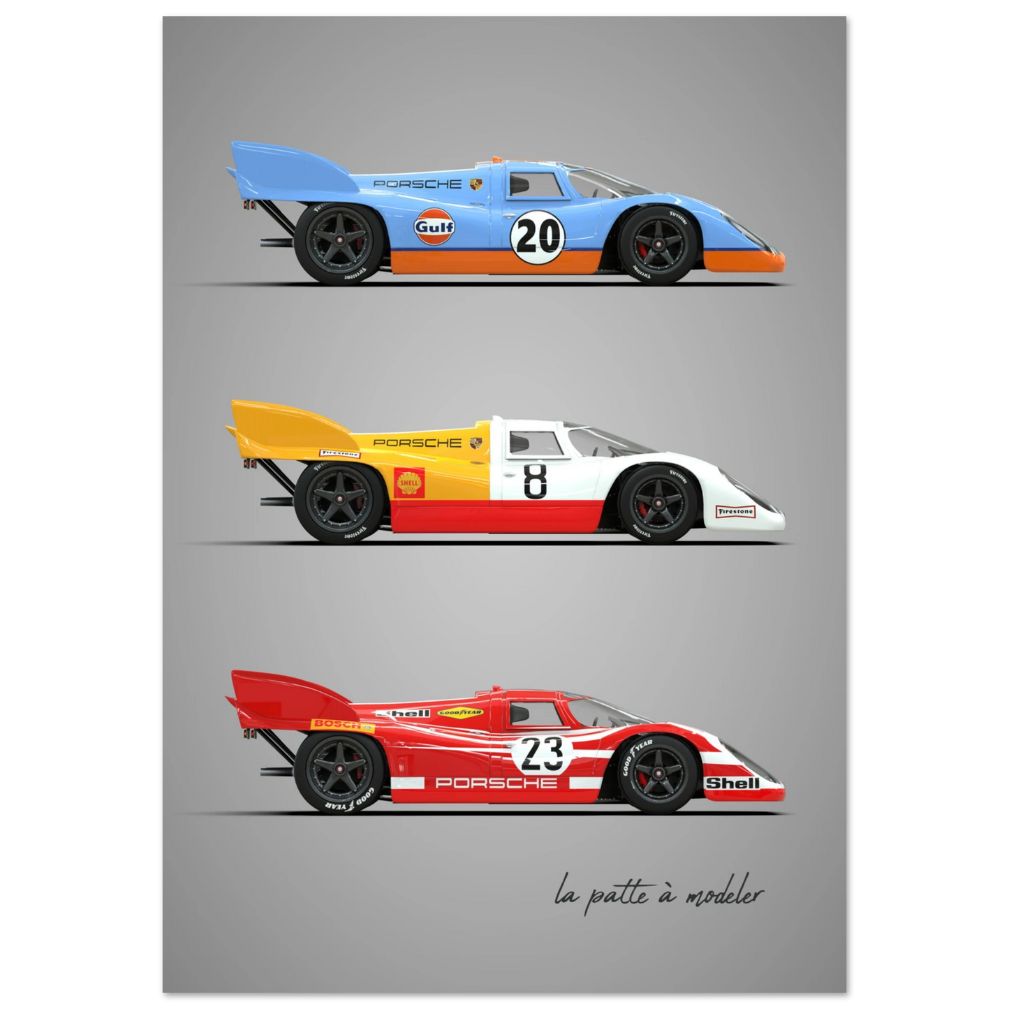 German Endurance Car Aluminum Print - Racing Heritage Art