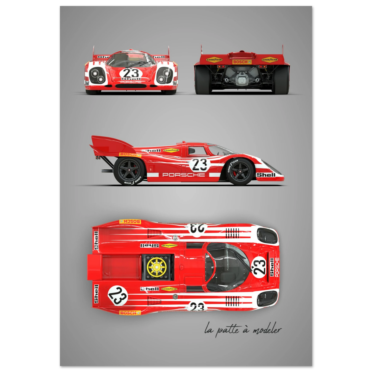 German Racing Car Aluminum Print - Endurance Legend Art
