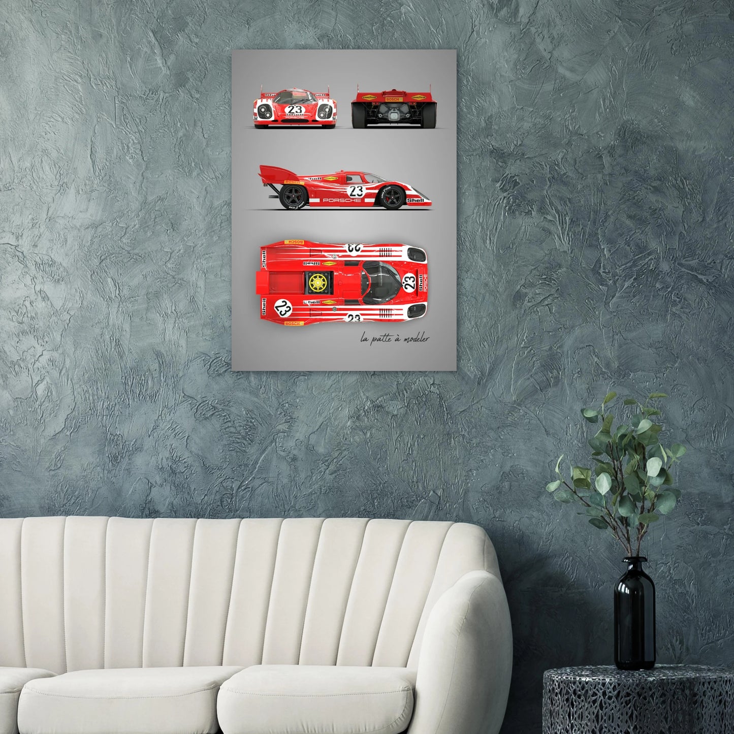 German Racing Car Aluminum Print - Endurance Legend Art