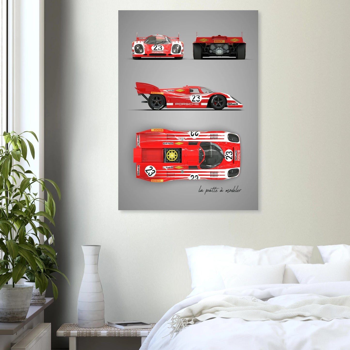 German Racing Car Aluminum Print - Endurance Legend Art