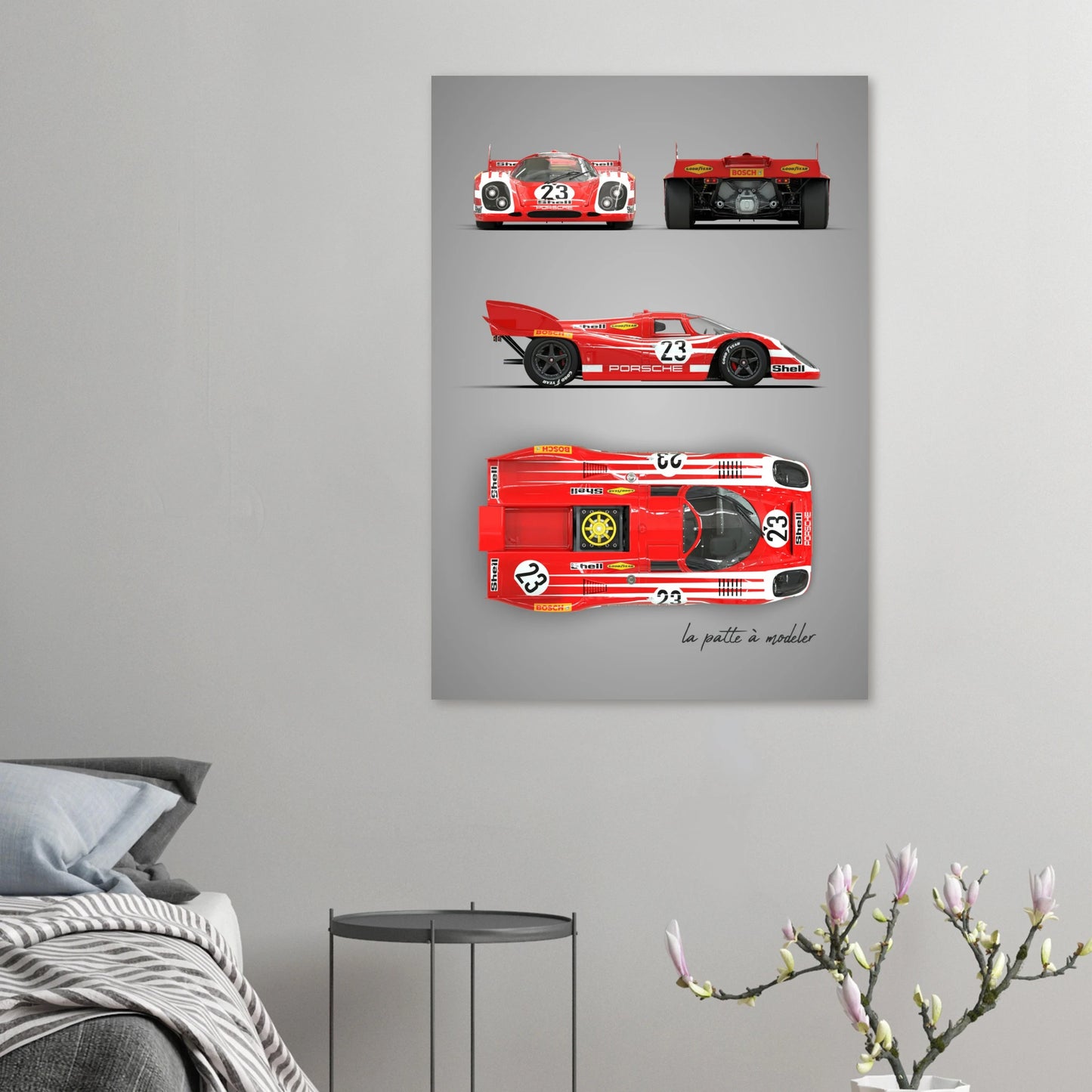 German Racing Car Aluminum Print - Endurance Legend Art