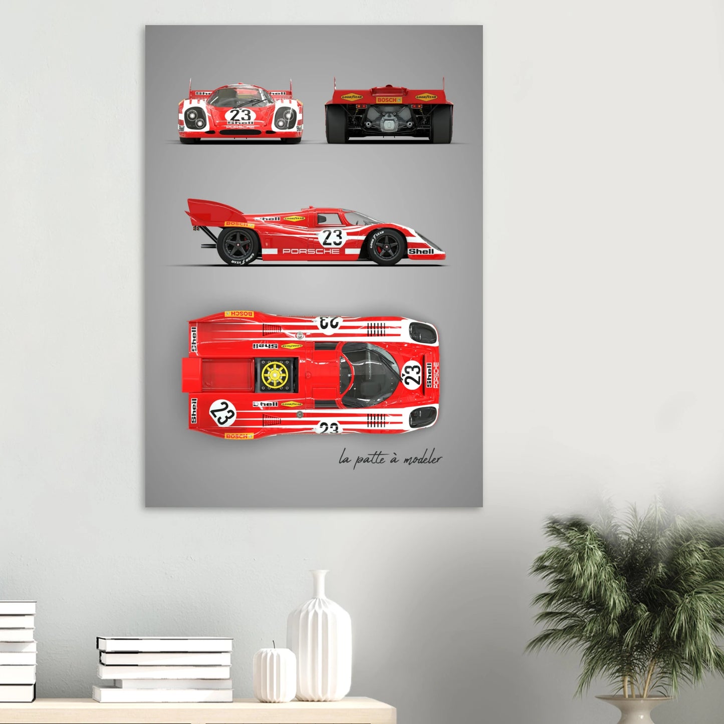 German Racing Car Aluminum Print - Endurance Legend Art