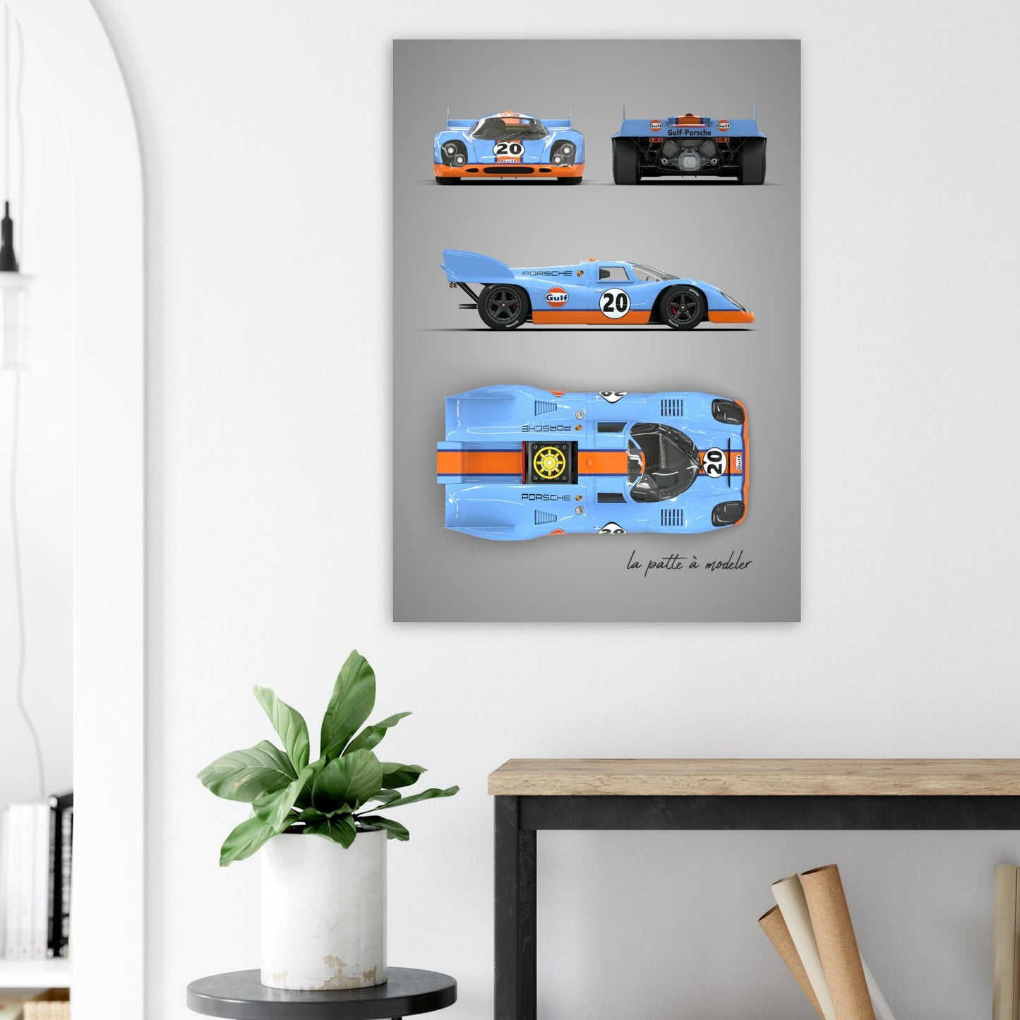 German Endurance Car Aluminum Print - Racing Heritage Art