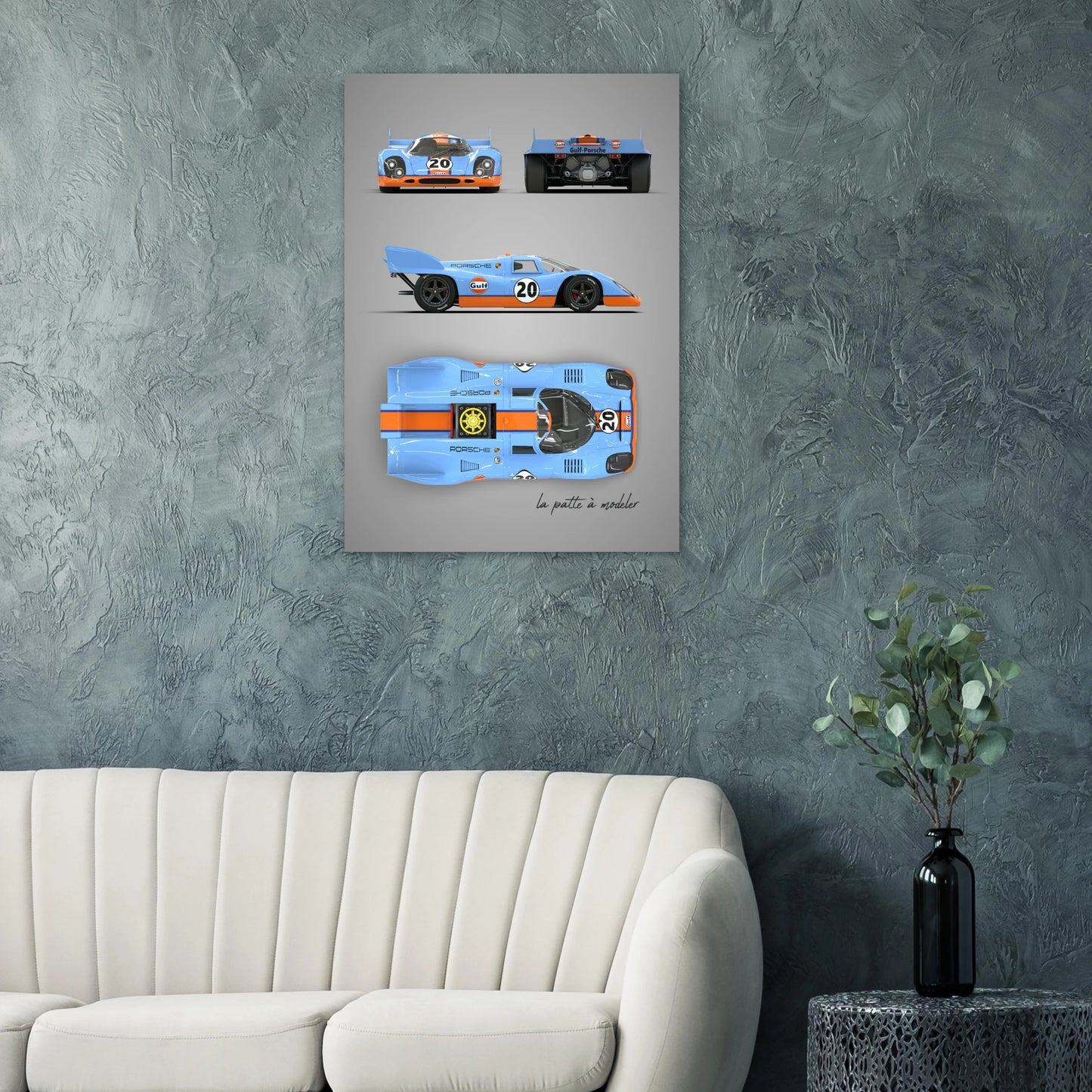 German Endurance Car Aluminum Print - Racing Heritage Art