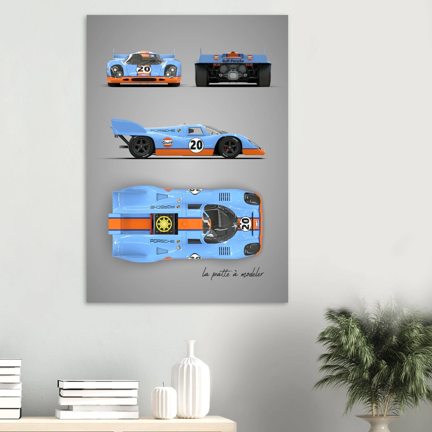 German Endurance Car Aluminum Print - Racing Heritage Art
