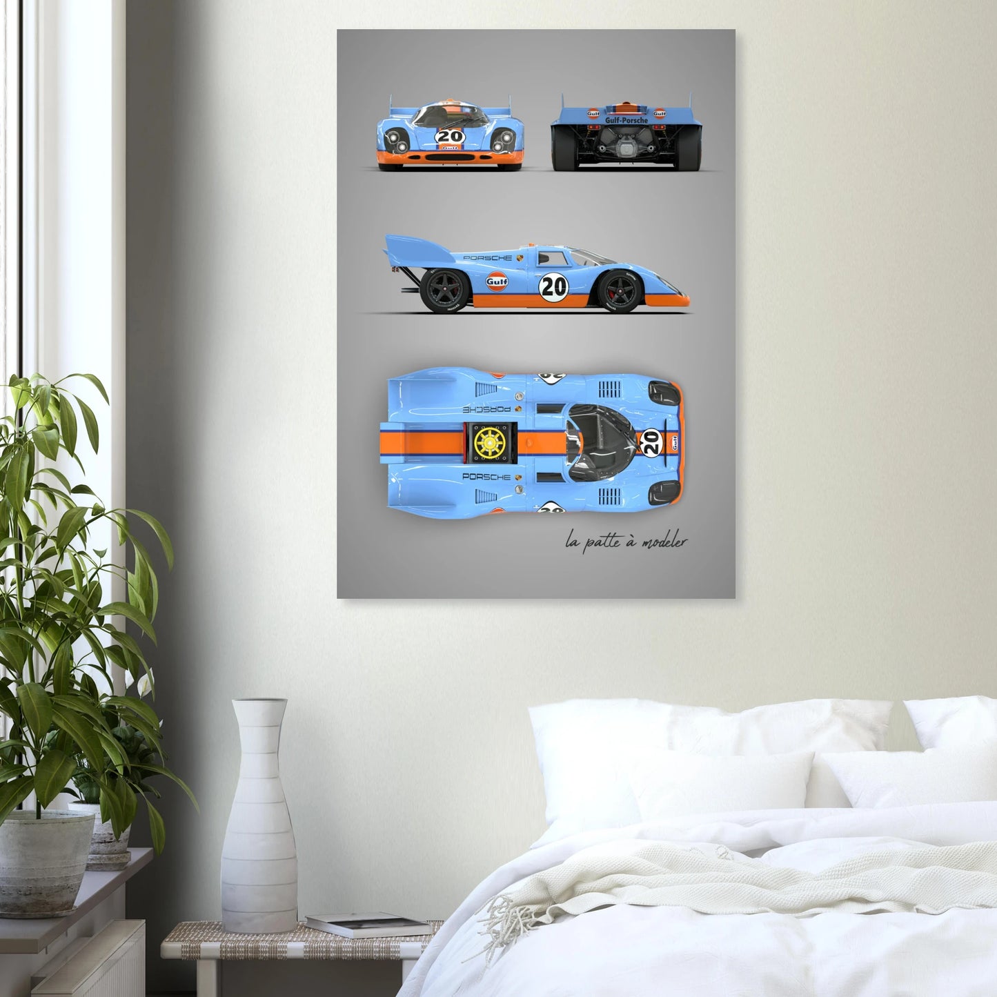 German Endurance Car Aluminum Print - Racing Heritage Art