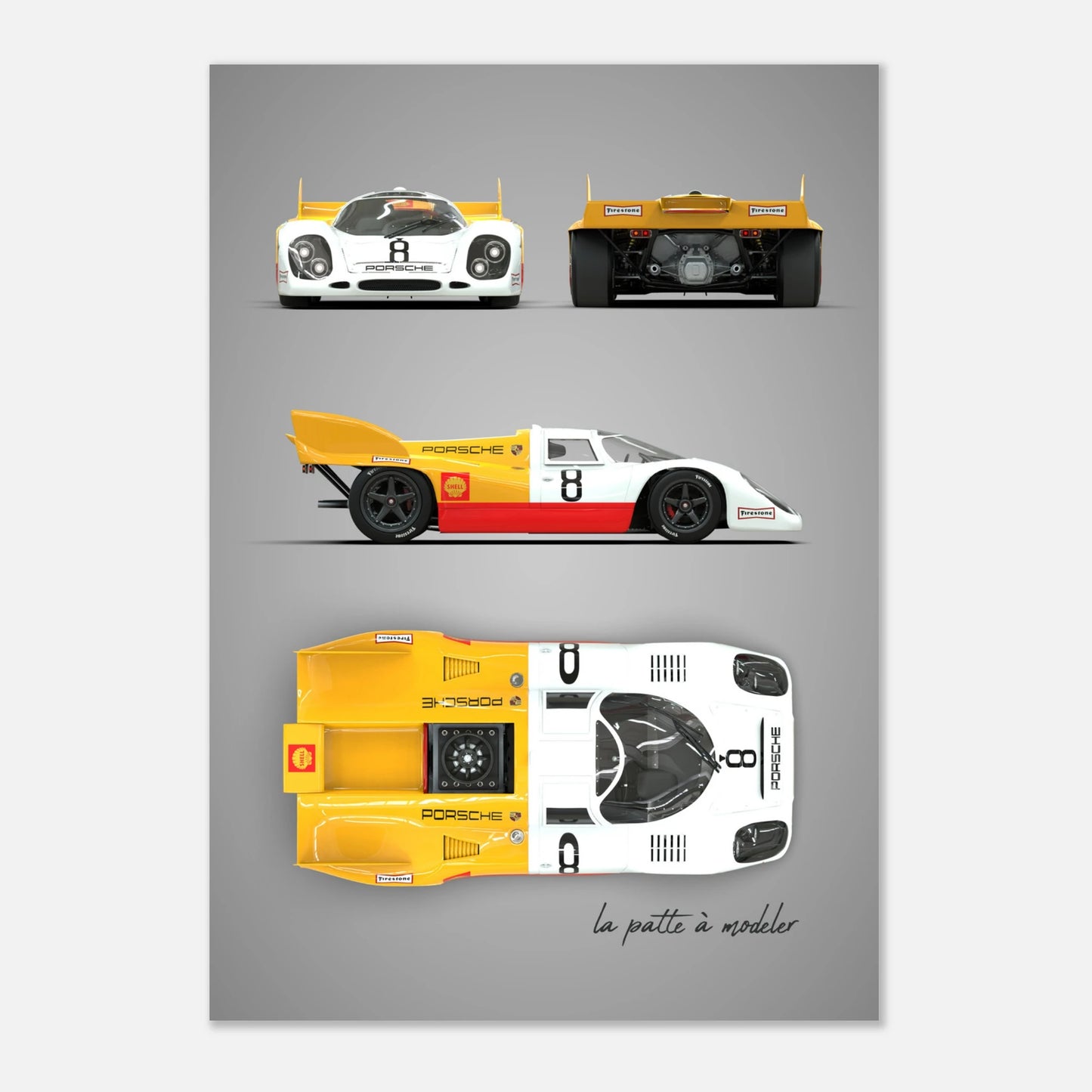 German Racing Legend Aluminum Print - Endurance Motorsport Art
