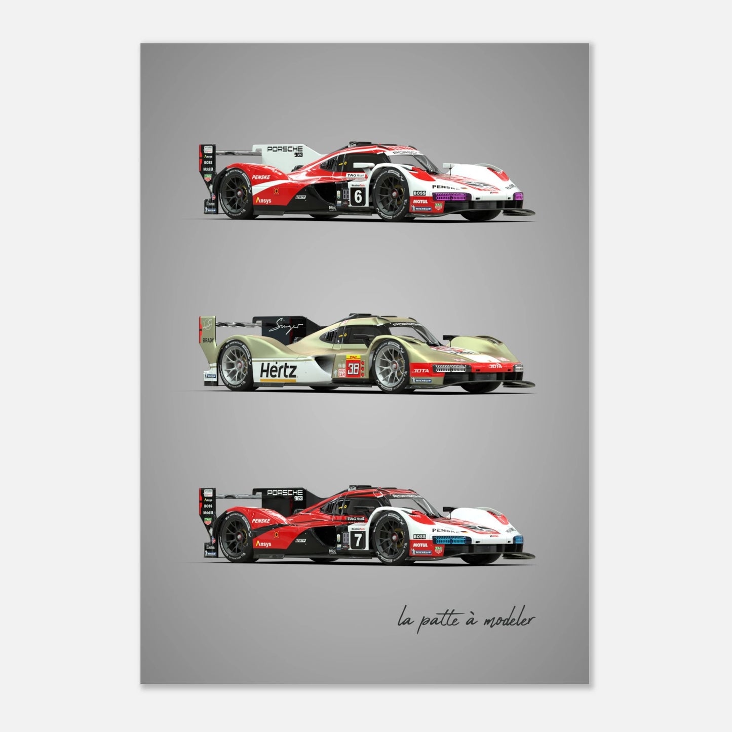 German Endurance Car Aluminum Print - Racing Motorsport Art