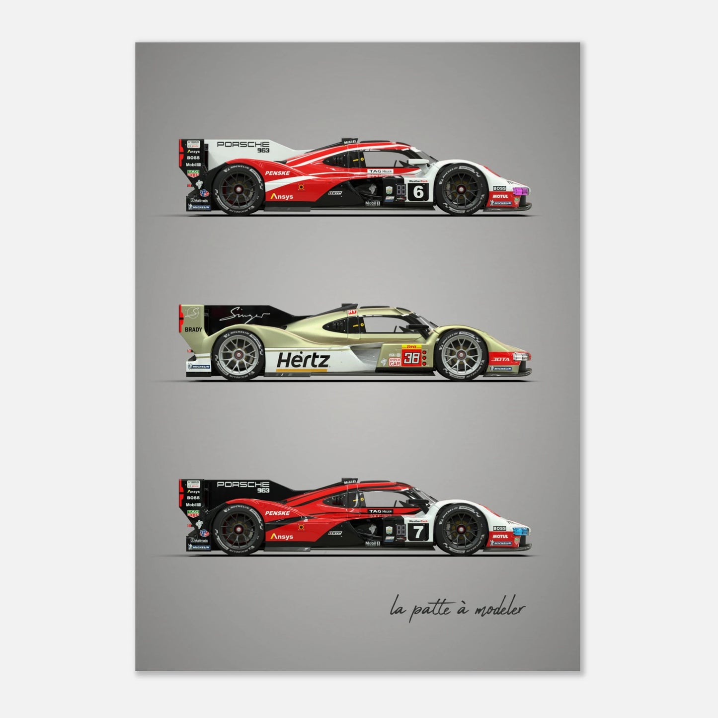 German Racing Car Poster - Endurance Motorsport Art Print