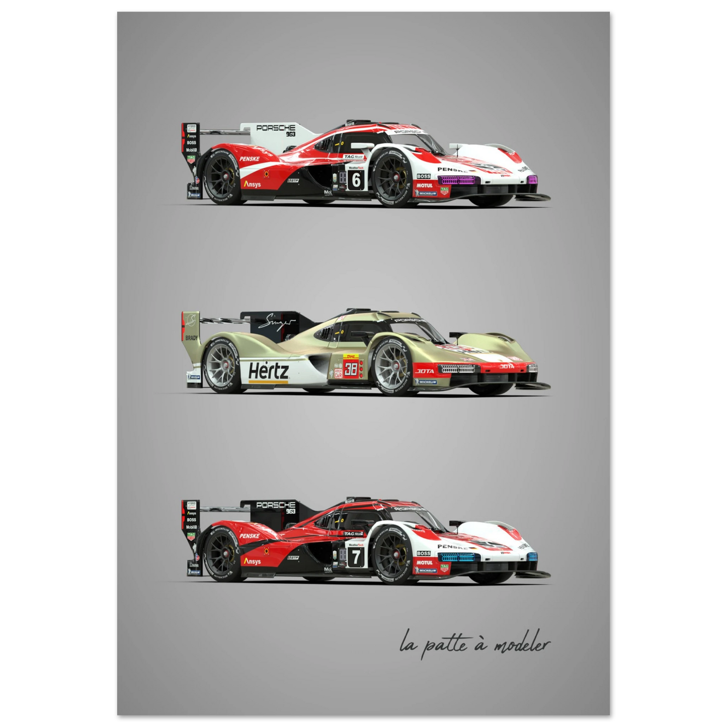 German Endurance Car Aluminum Print - Racing Motorsport Art