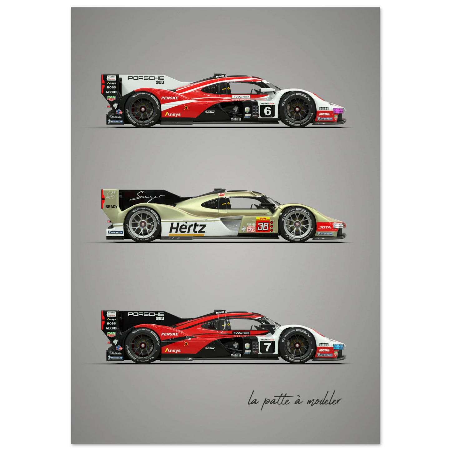 German Racing Car Poster - Endurance Motorsport Art Print