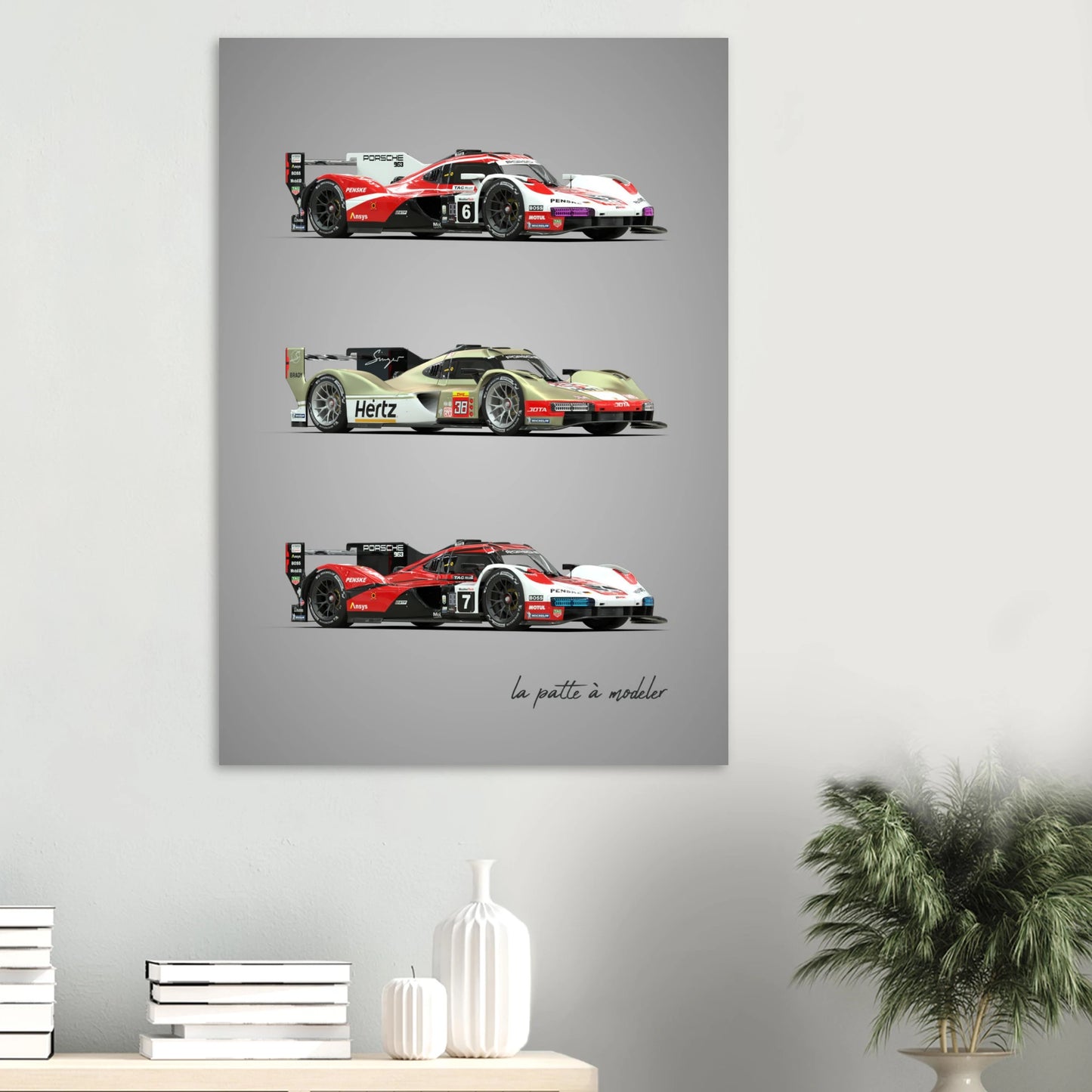 German Endurance Car Aluminum Print - Racing Motorsport Art