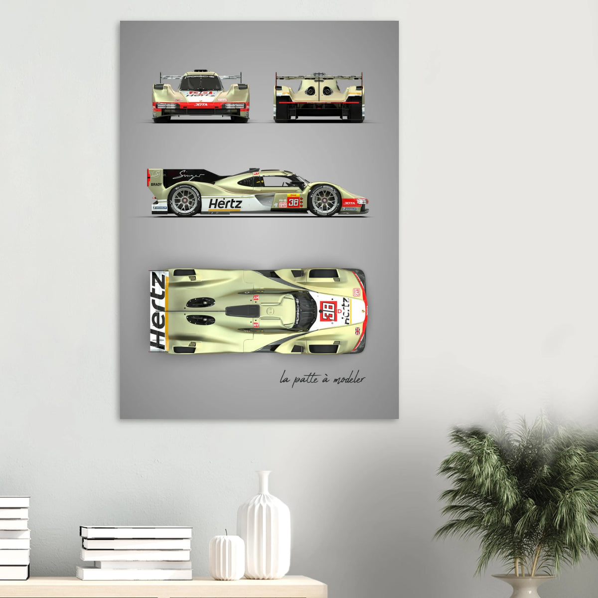 German Racing Car Aluminum Print - Endurance Heritage Art