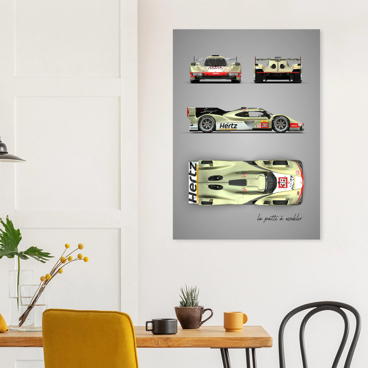 German Racing Car Aluminum Print - Endurance Heritage Art