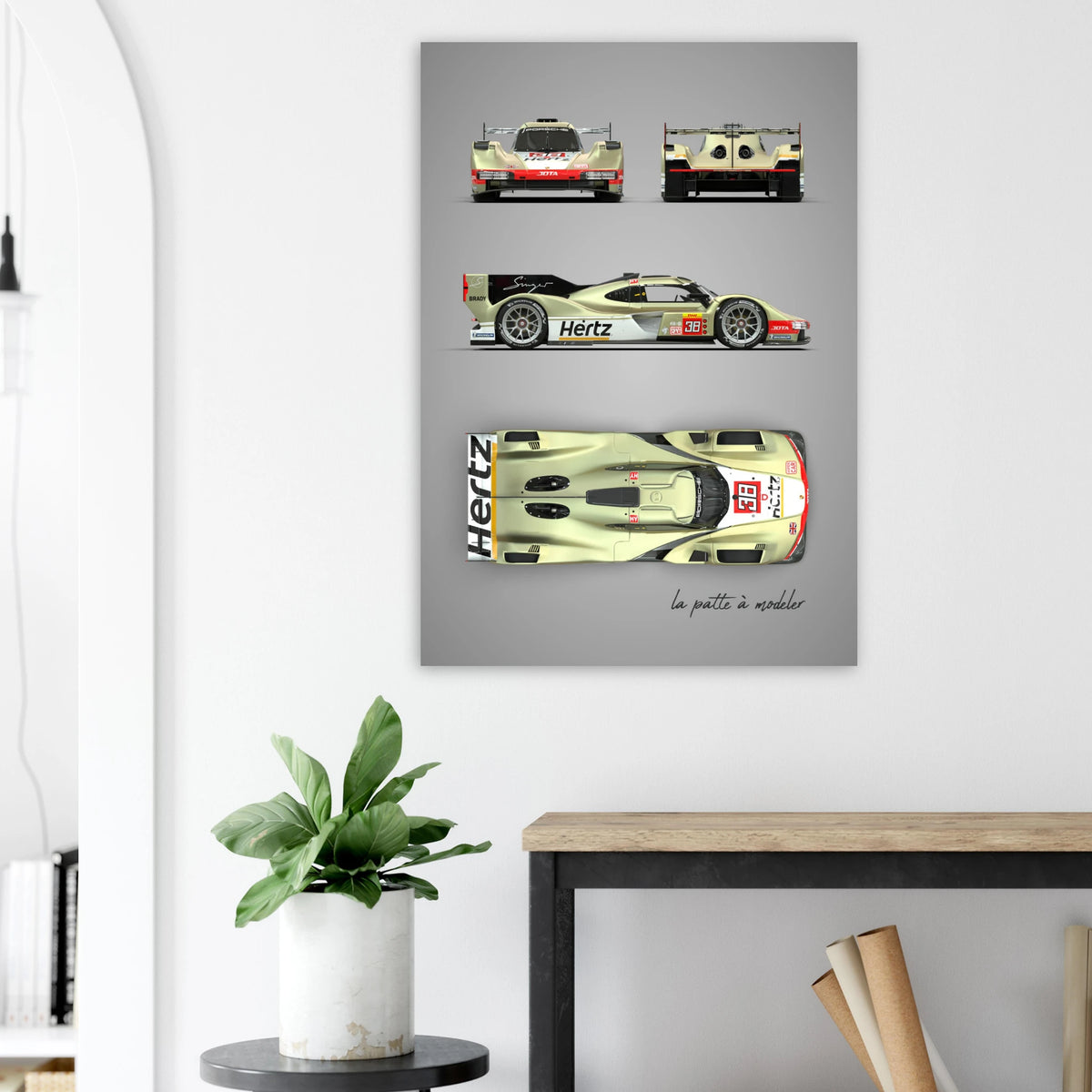 German Racing Car Aluminum Print - Endurance Heritage Art