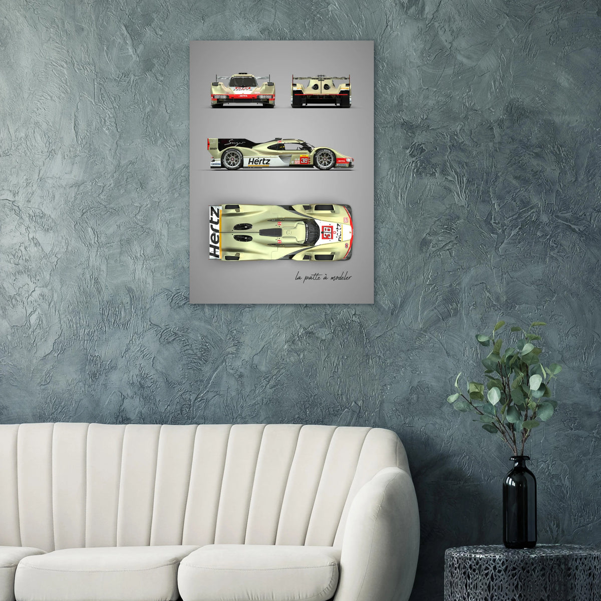 German Racing Car Aluminum Print - Endurance Heritage Art