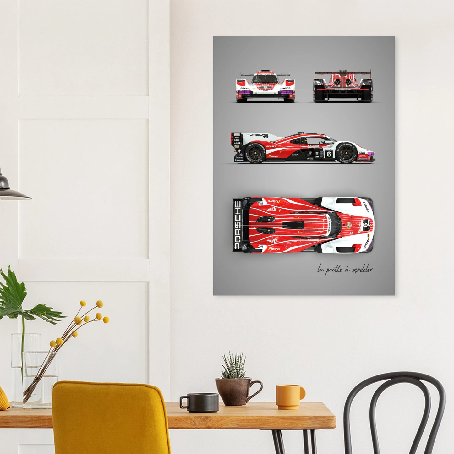 German Racing Car Aluminum Print - Endurance Motorsport Art
