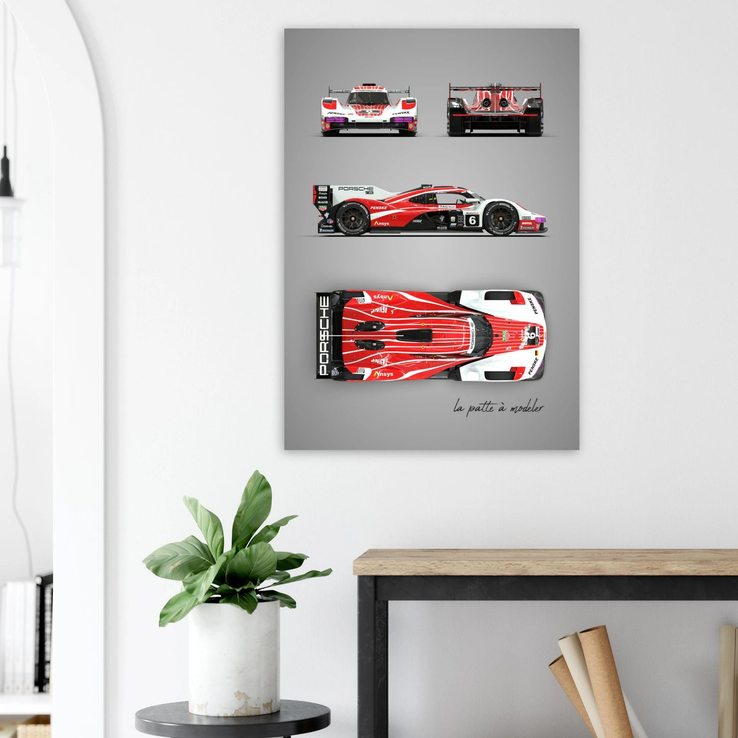 German Racing Car Aluminum Print - Endurance Motorsport Art