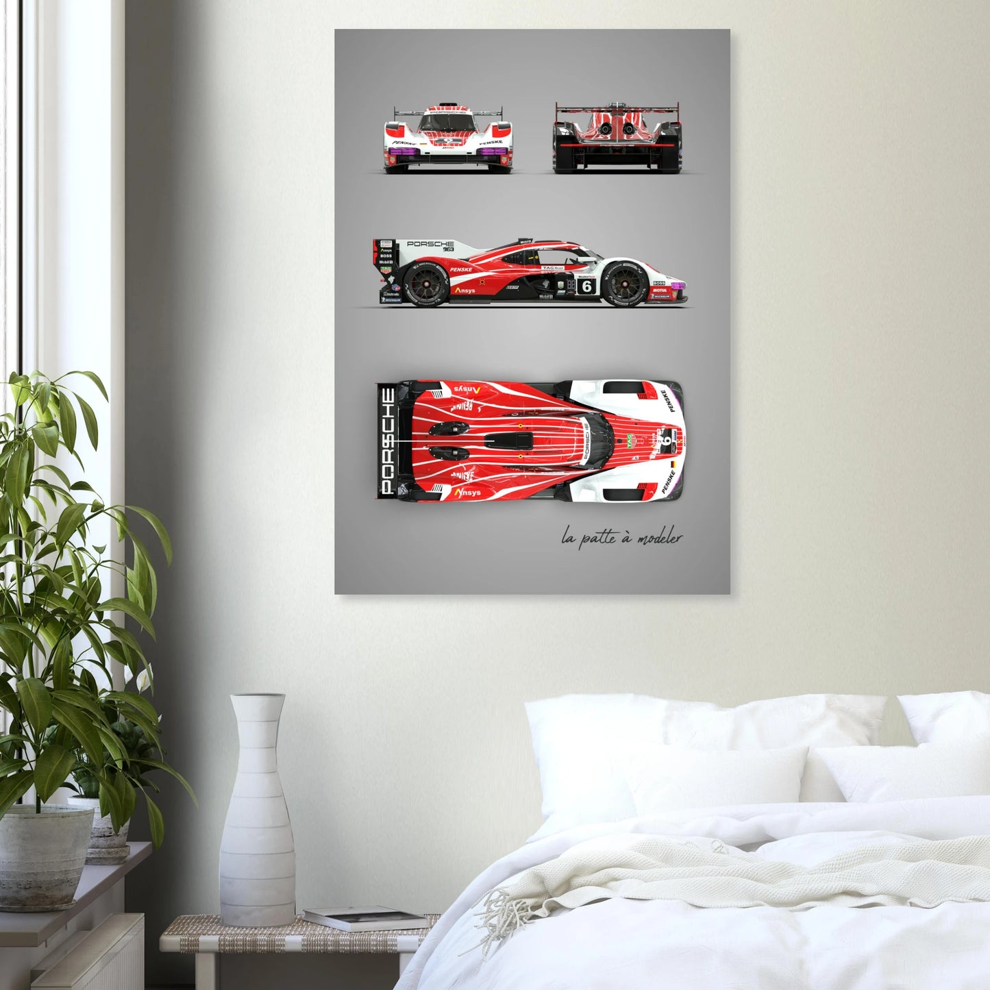 German Racing Car Aluminum Print - Endurance Motorsport Art