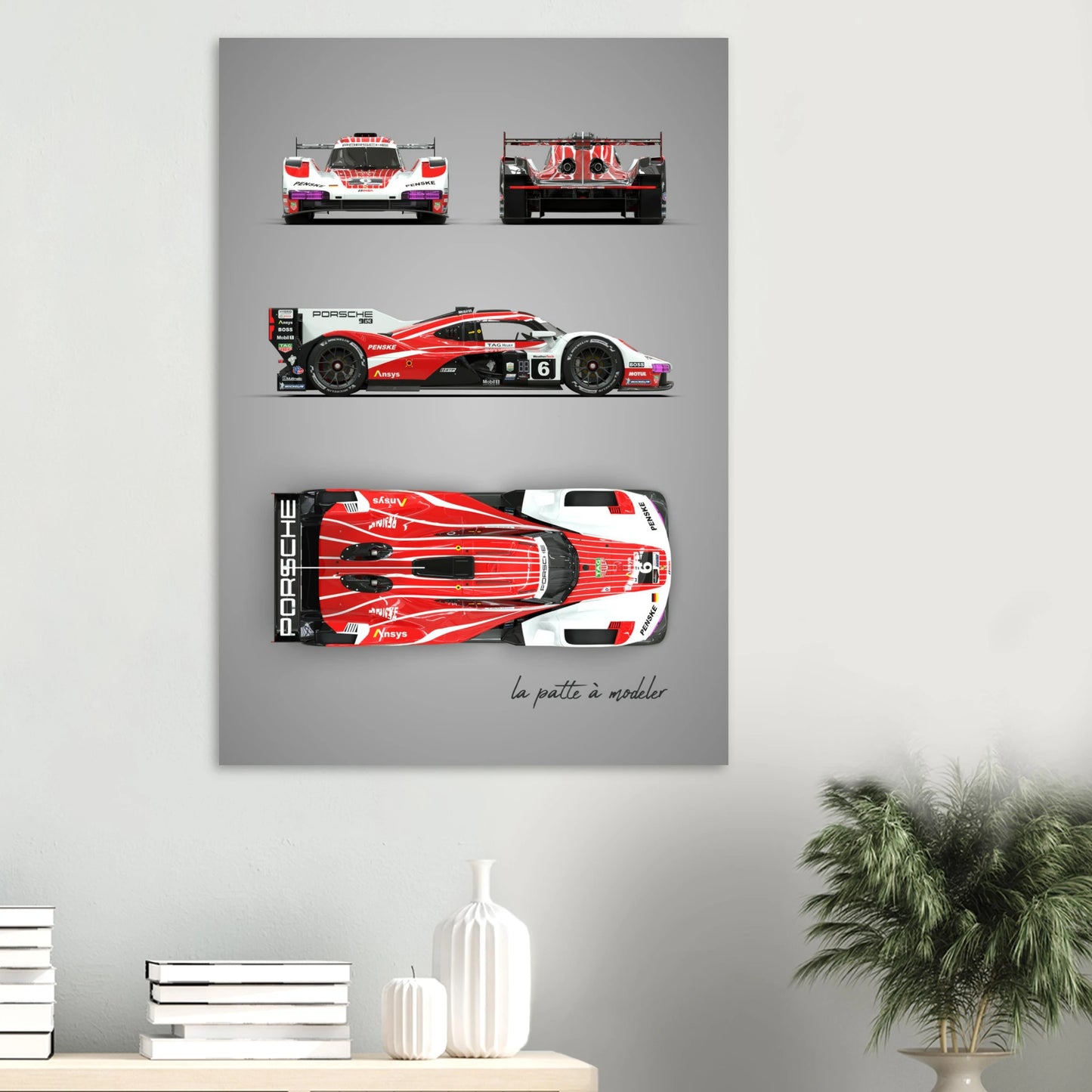 German Racing Car Aluminum Print - Endurance Motorsport Art