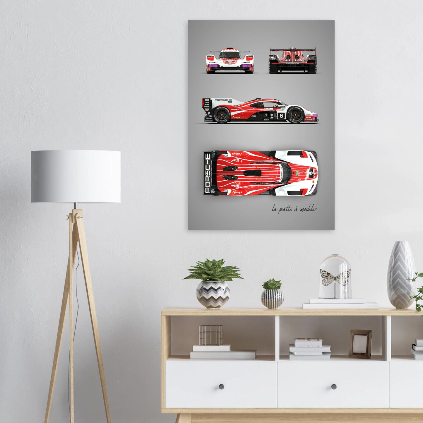 German Racing Car Aluminum Print - Endurance Motorsport Art