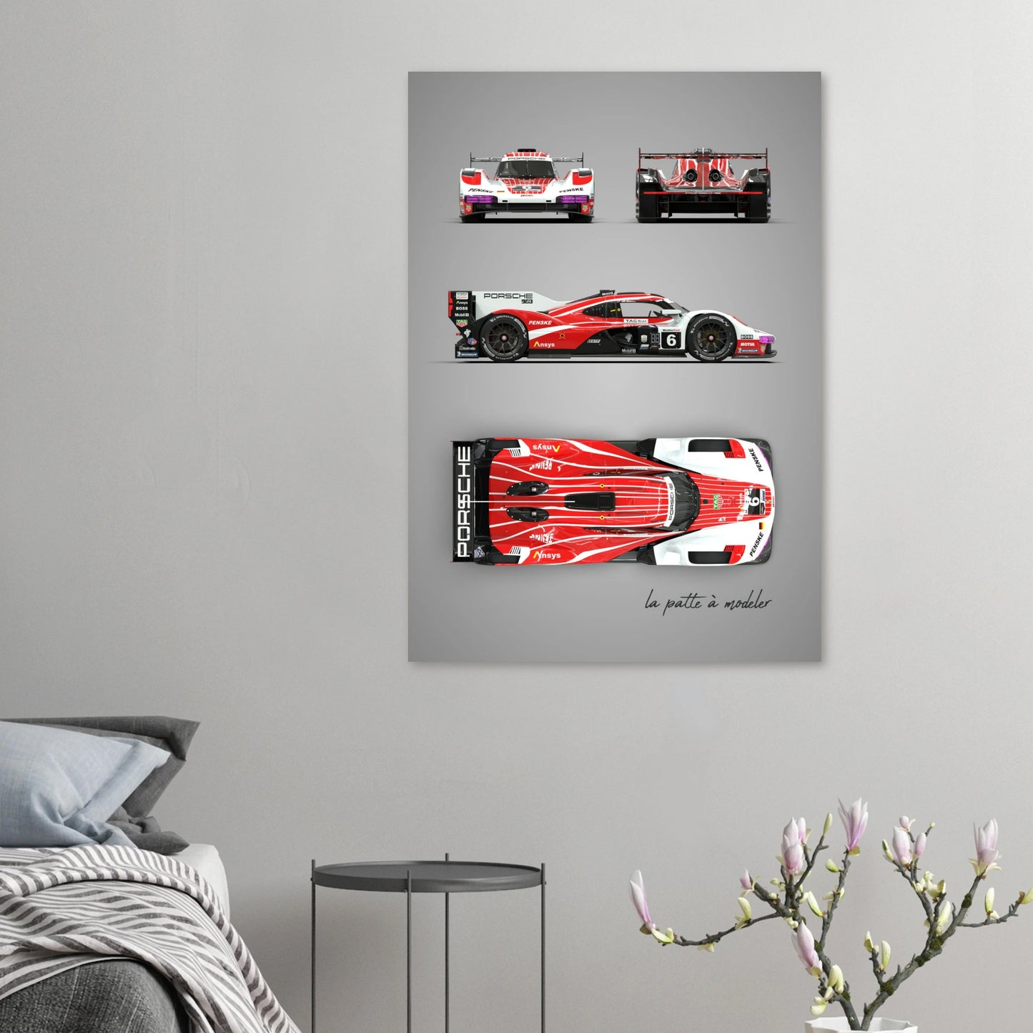 German Racing Car Aluminum Print - Endurance Motorsport Art
