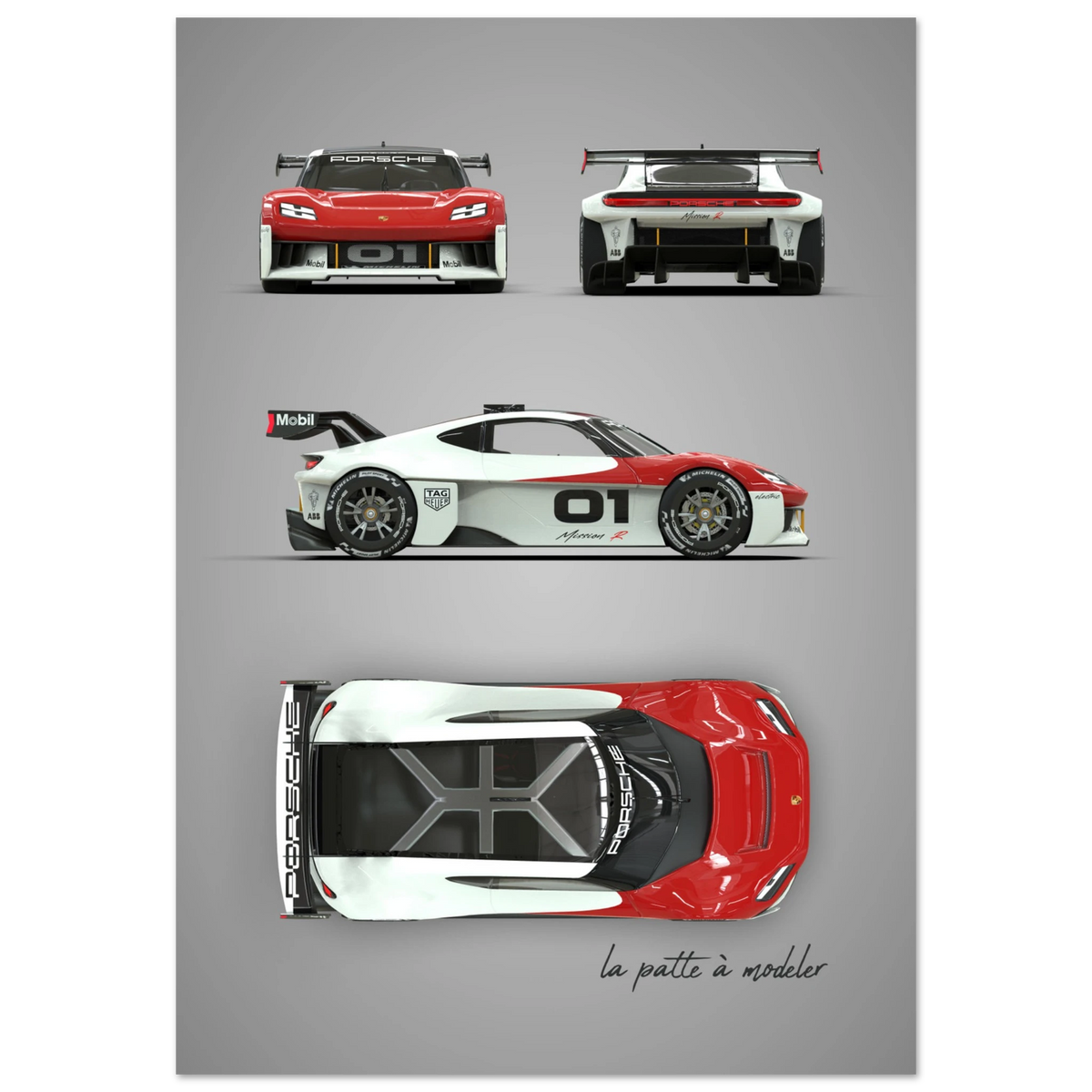 German Sports Car Aluminum Print - Classic Performance Art