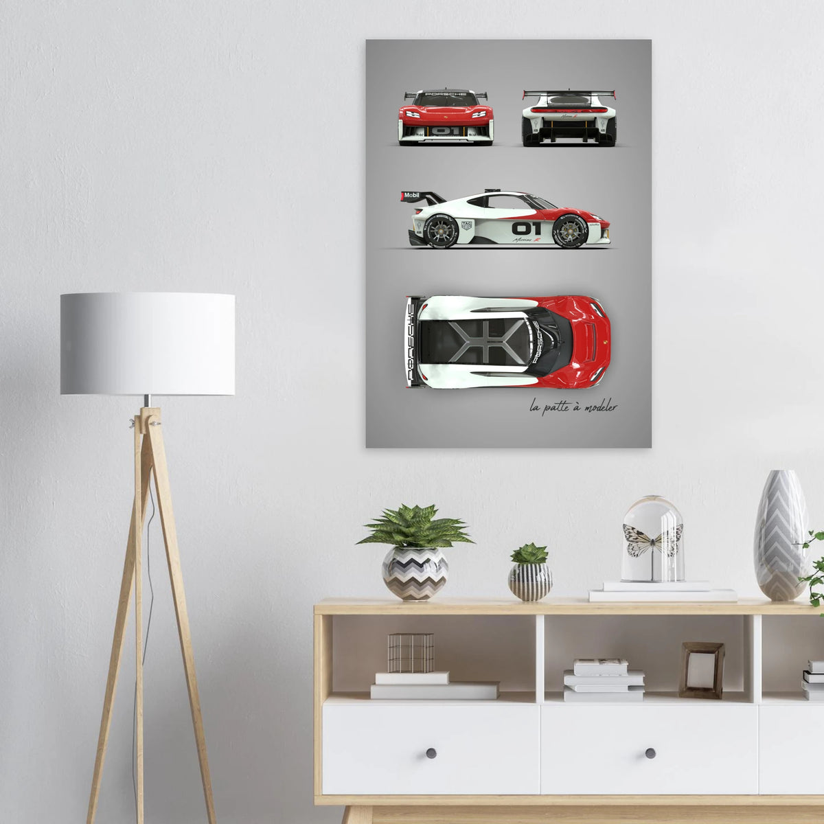 German Sports Car Aluminum Print - Classic Performance Art