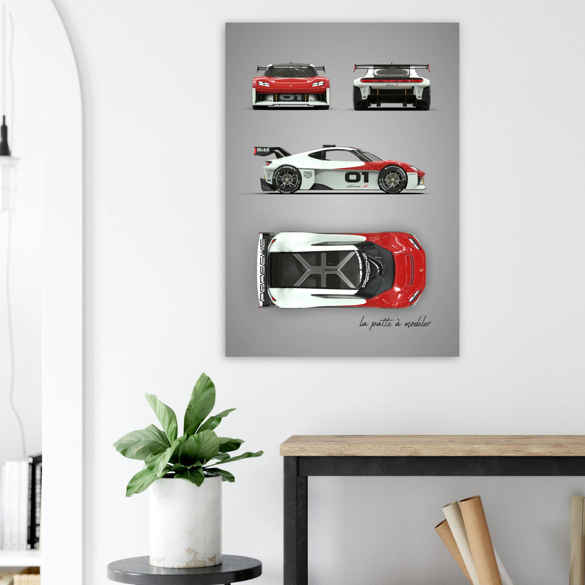German Sports Car Aluminum Print - Classic Performance Art