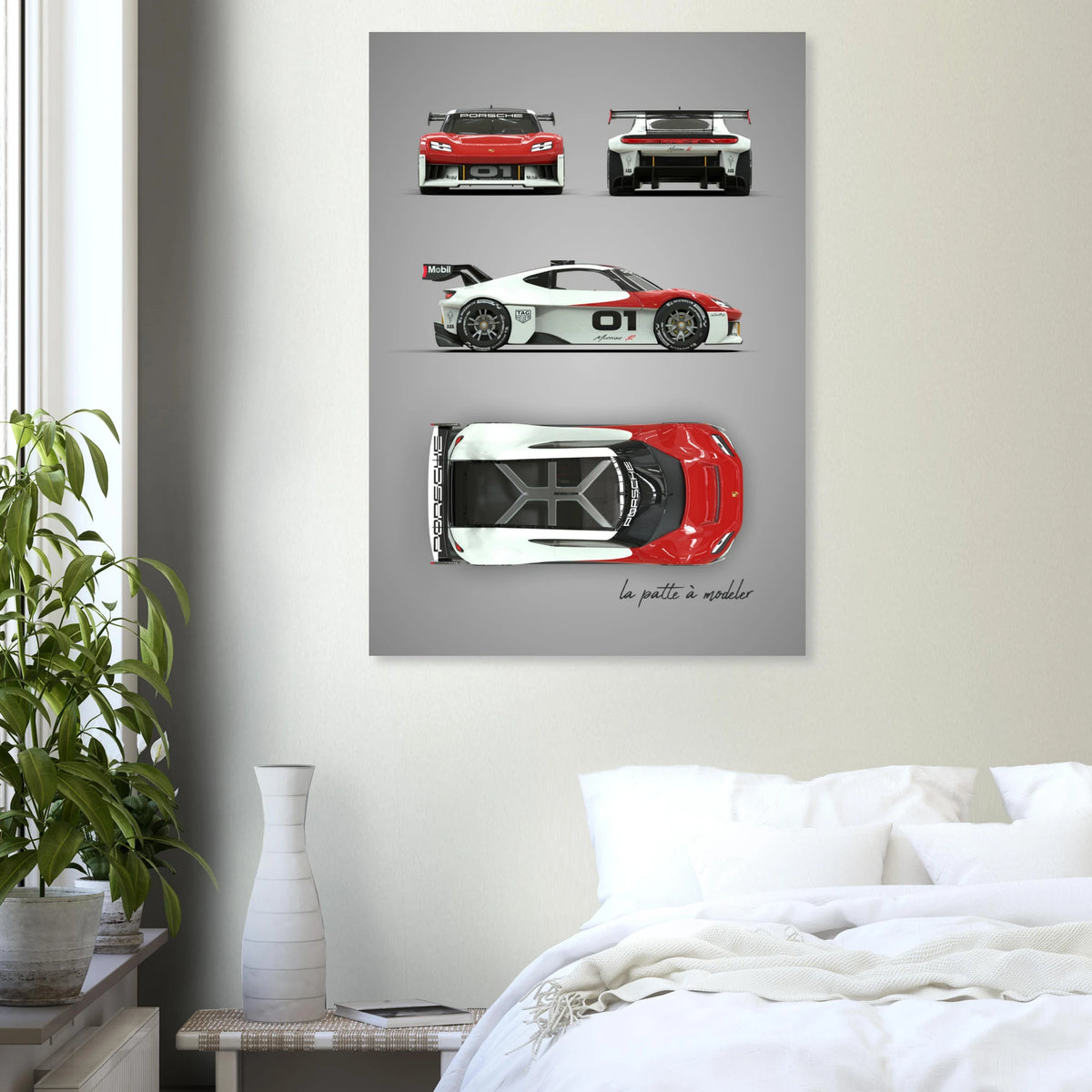 German Sports Car Aluminum Print - Classic Performance Art