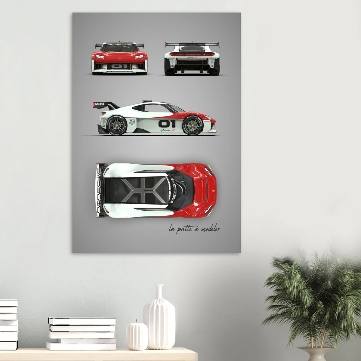 German Sports Car Aluminum Print - Classic Performance Art