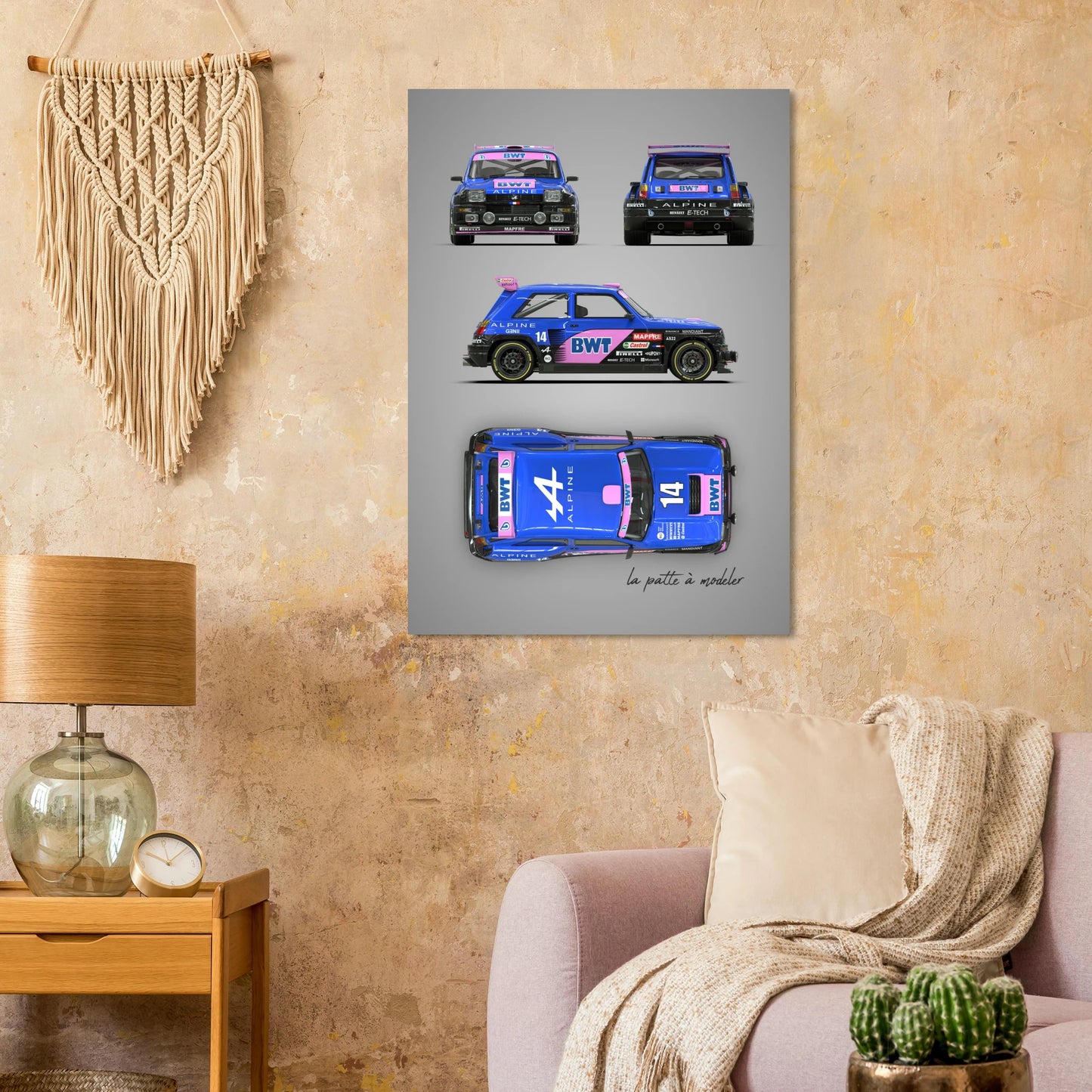 French Rally Car Aluminum Print - Custom Motorsport Art