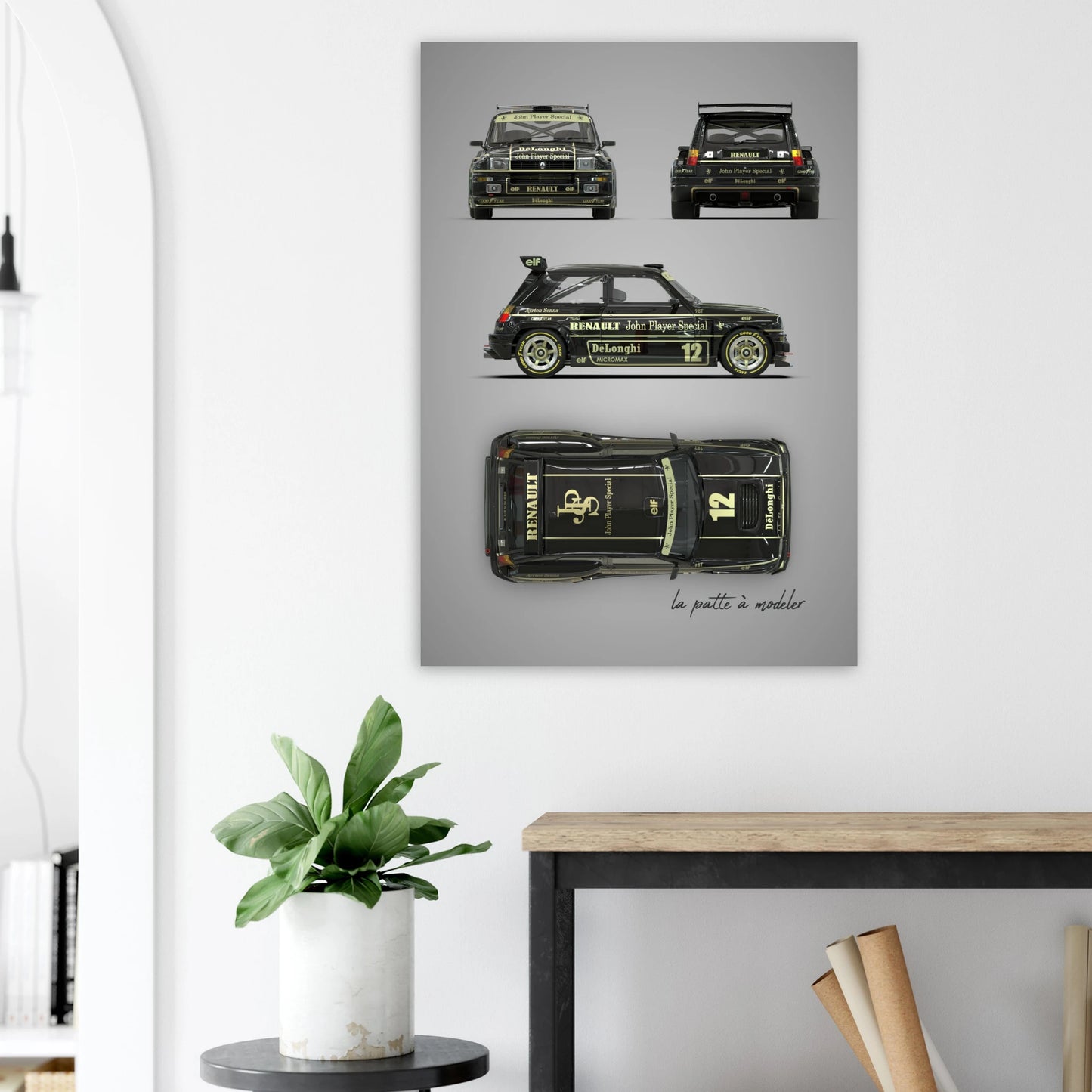 French Rally Car Aluminum Print - Custom Racing Art