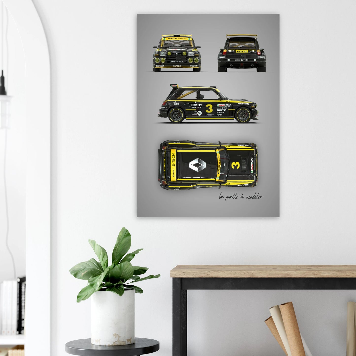 French Rally Car Aluminum Print - Custom Motorsport Art