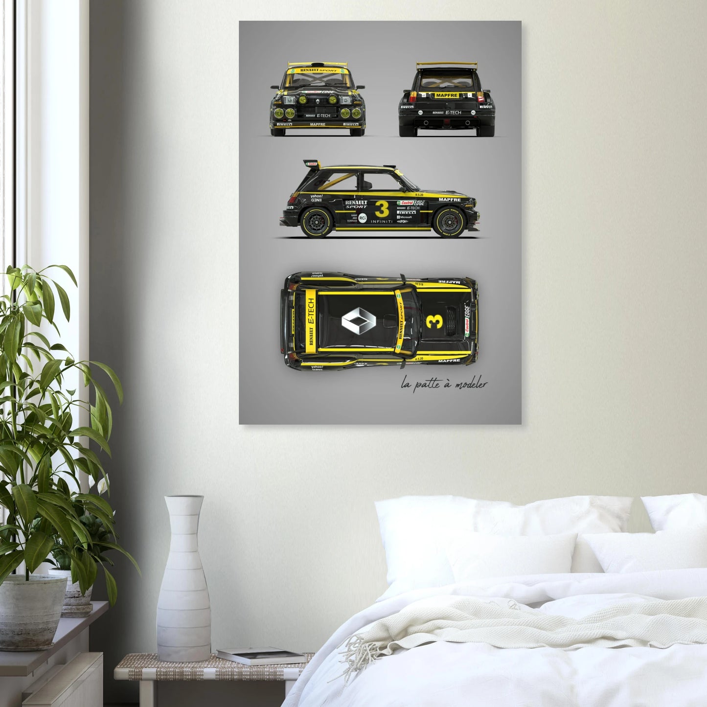 French Rally Car Aluminum Print - Custom Motorsport Art