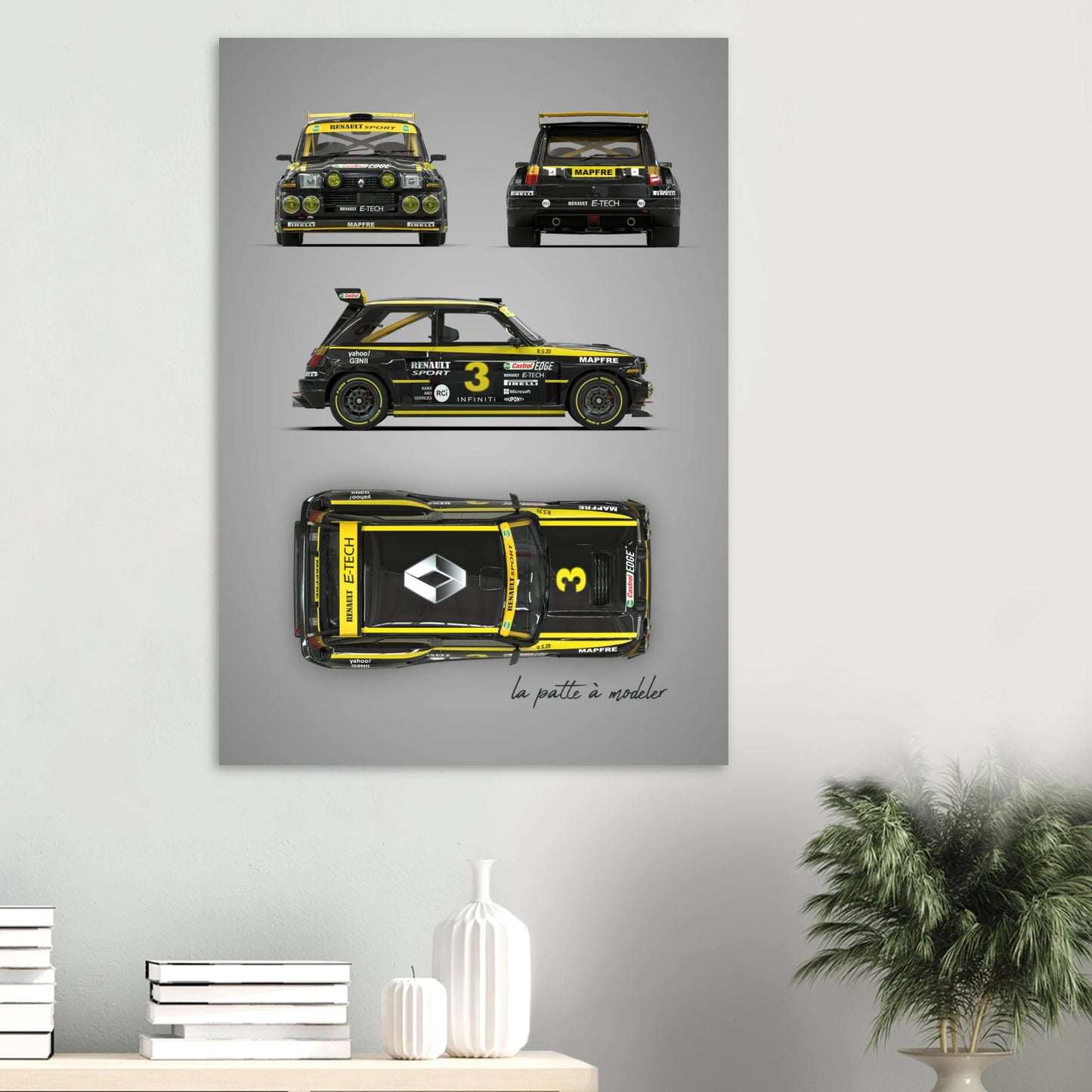 French Rally Car Aluminum Print - Custom Motorsport Art