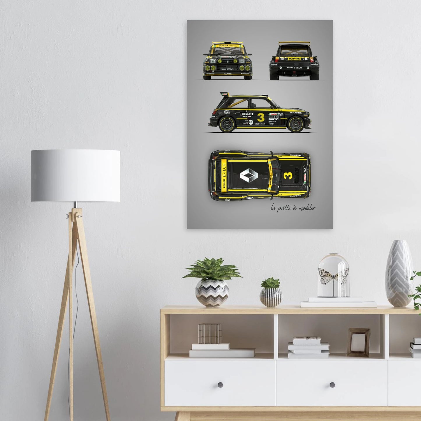 French Rally Car Aluminum Print - Custom Motorsport Art