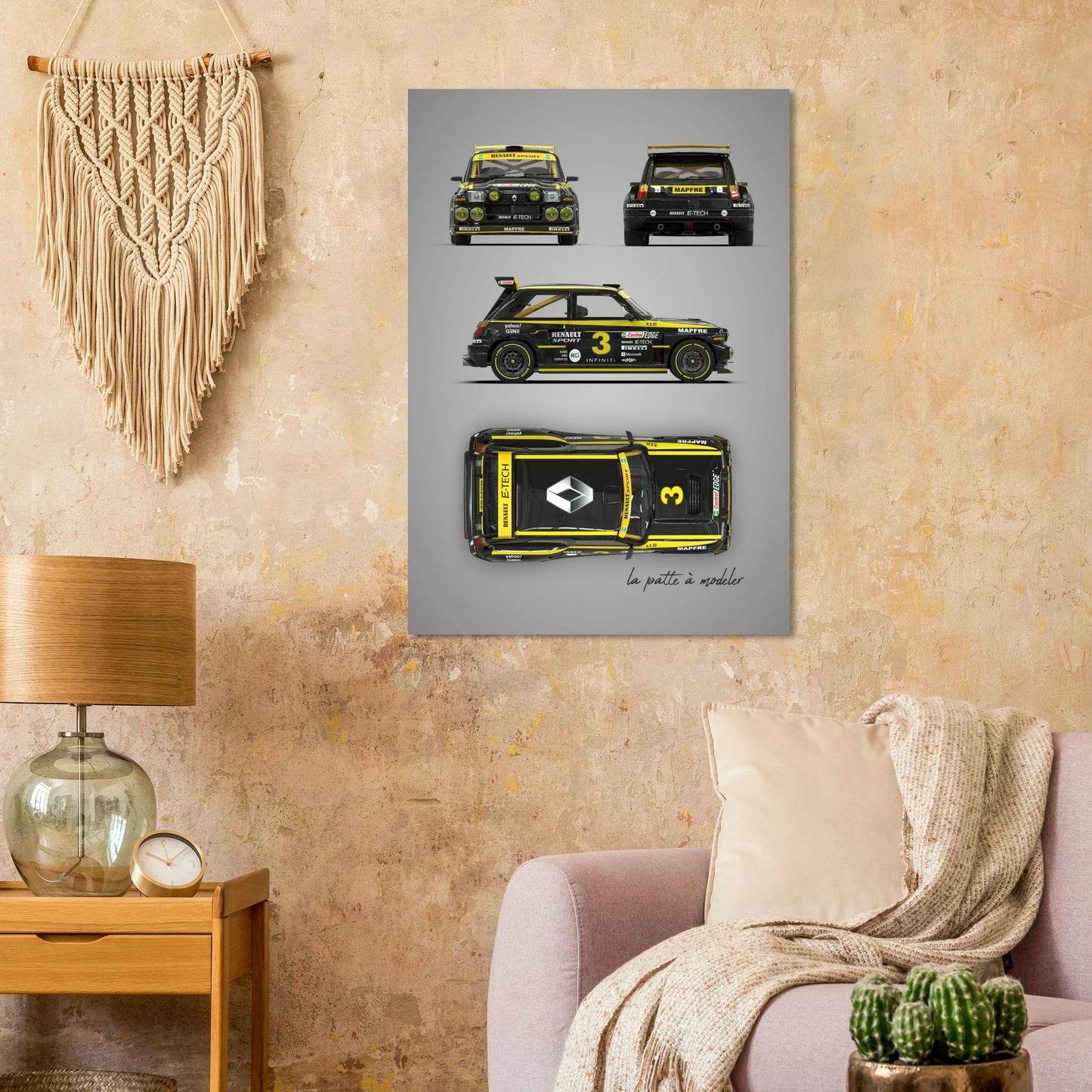 French Rally Car Aluminum Print - Custom Motorsport Art