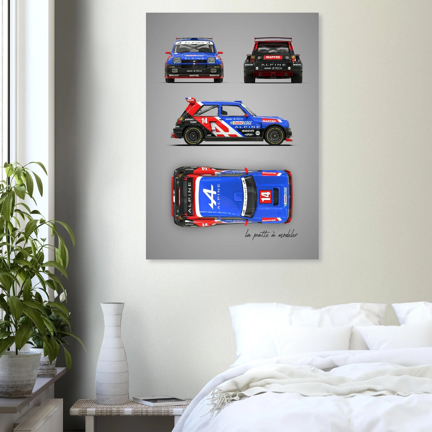 French Rally Car Aluminum Print - Custom Motorsport Heritage Art