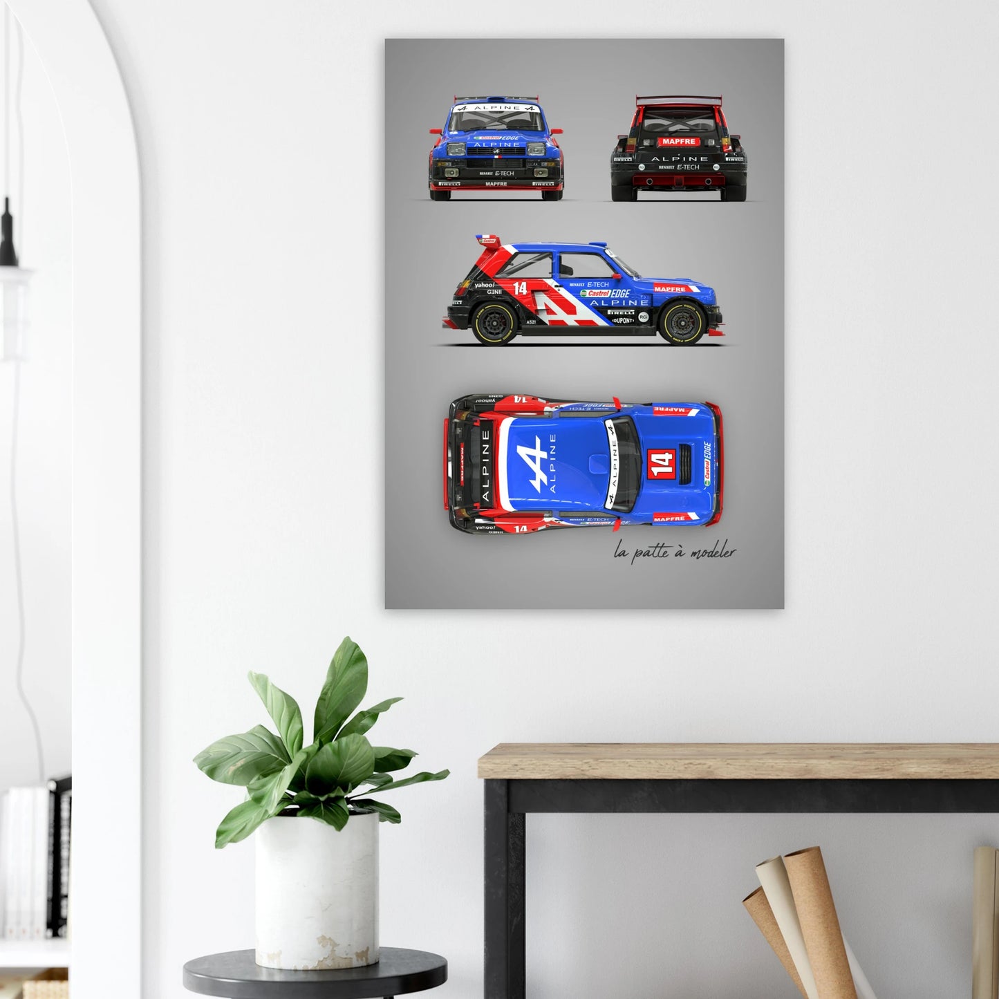 French Rally Car Aluminum Print - Custom Motorsport Heritage Art
