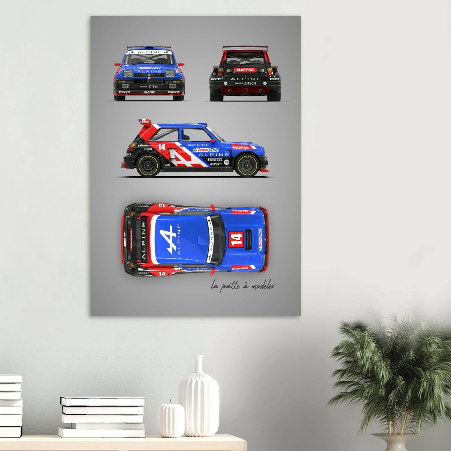 French Rally Car Aluminum Print - Custom Motorsport Heritage Art