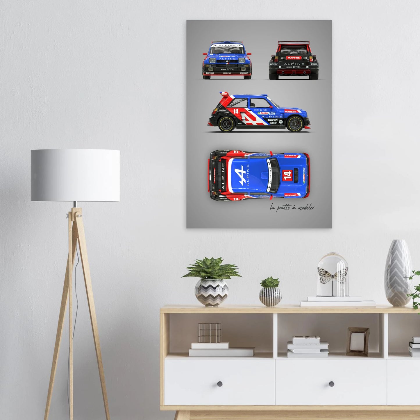 French Rally Car Aluminum Print - Custom Motorsport Heritage Art