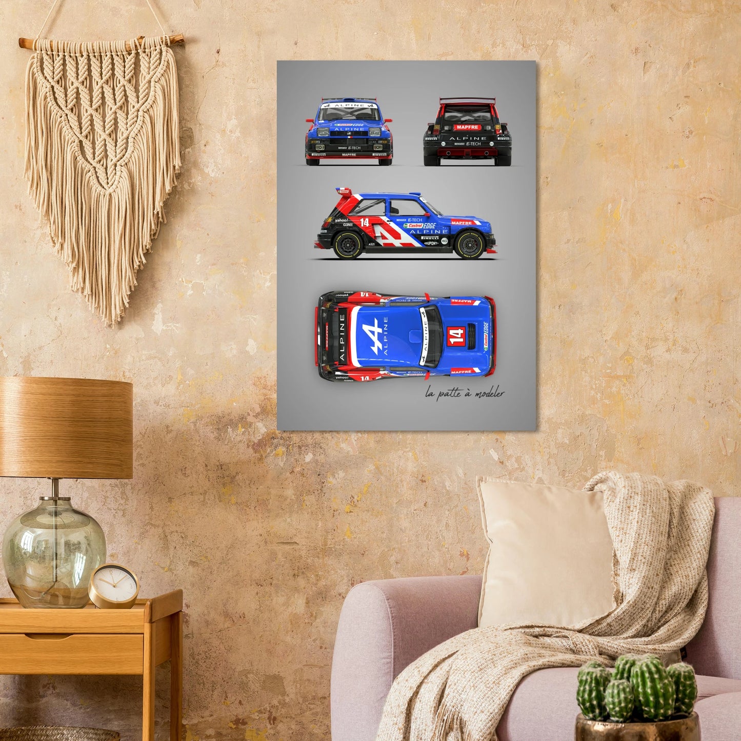 French Rally Car Aluminum Print - Custom Motorsport Heritage Art