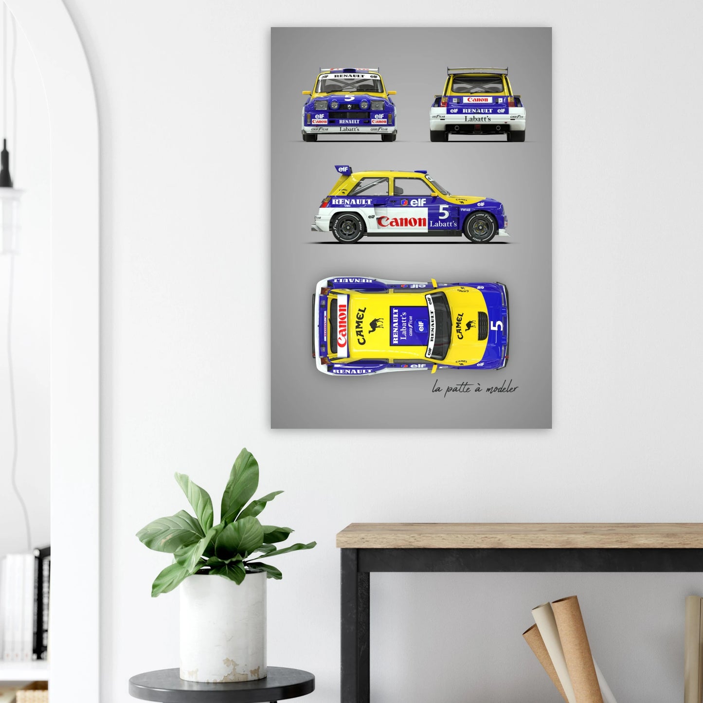 French Rally Car Aluminum Print - Custom Motorsport Art