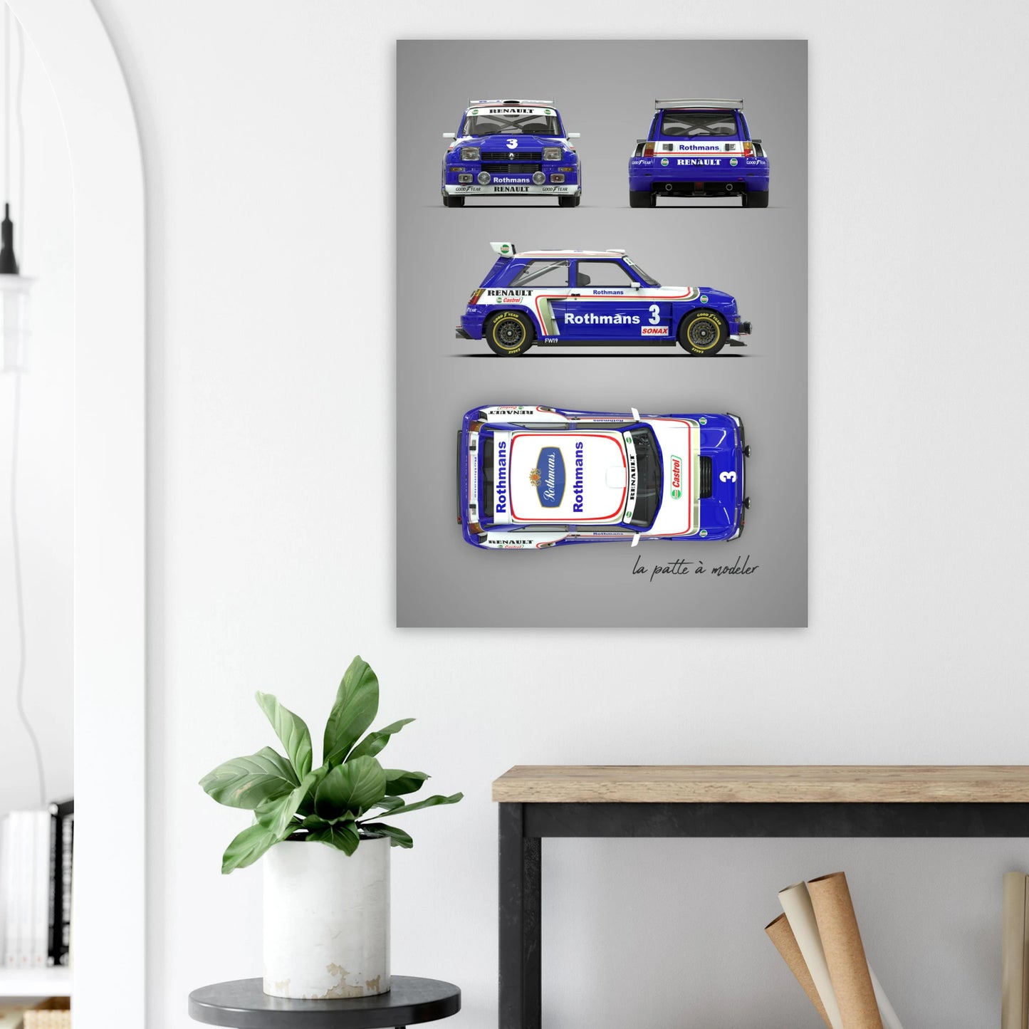 French Rally Car Aluminum Print - Custom Heritage Art